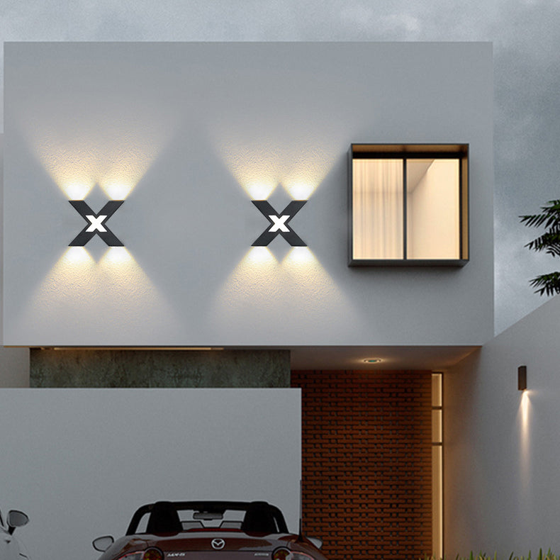 X-Lume Pro – Weatherproof X-Shape LED Wall Light for Enhanced Exterior Illumination