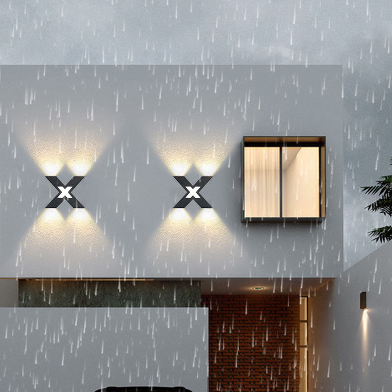 X-Lume Pro – Weatherproof X-Shape LED Wall Light for Enhanced Exterior Illumination