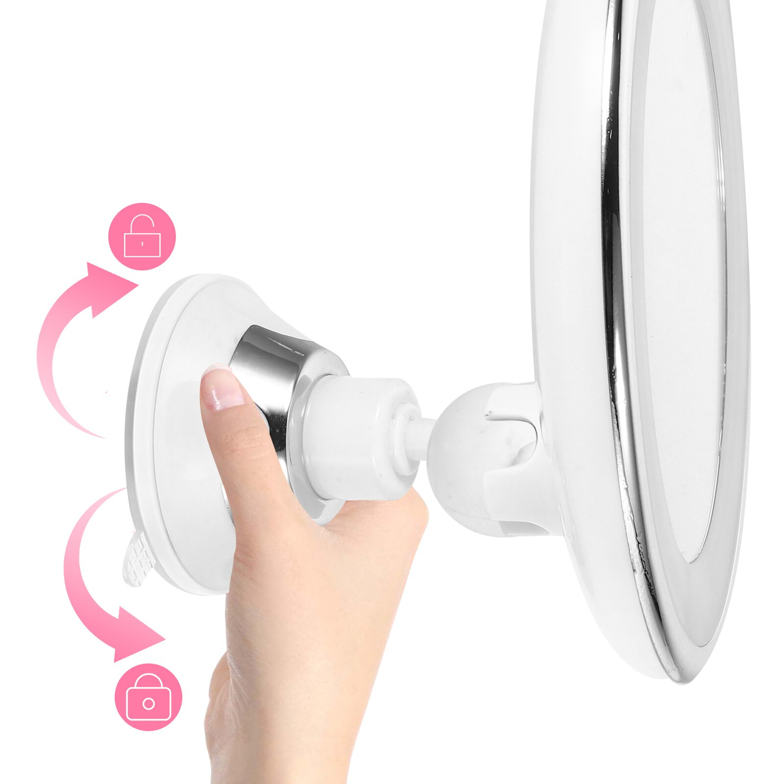 GlowMagnify – 10x LED Makeup Mirror with 360° Rotation & Natural Daylight Lighting