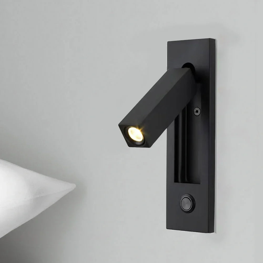 LullabyGlow Wall Lamp – A seamlessly integrated lamp offering soothing light for enhanced sleep and bedside serenity.