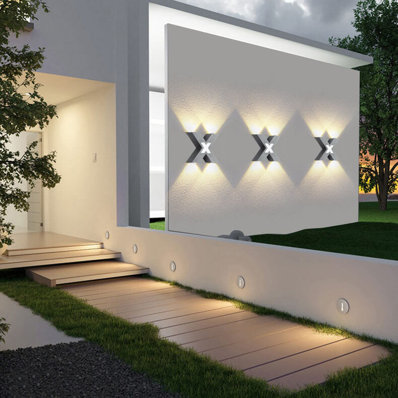 X-Lume Pro – Weatherproof X-Shape LED Wall Light for Enhanced Exterior Illumination