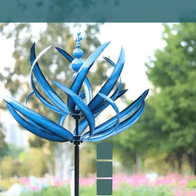 Harlow Wind-Powered Kinetic Garden Sculpture – Elegant Metal Spinner for Outdoor Décor