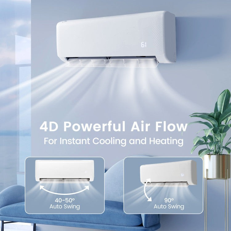 Energy-Saving Split AC & Heat Pump – 21 SEER2 12000 BTU Unit | Efficient All-Season Comfort | For Indoor Spaces
