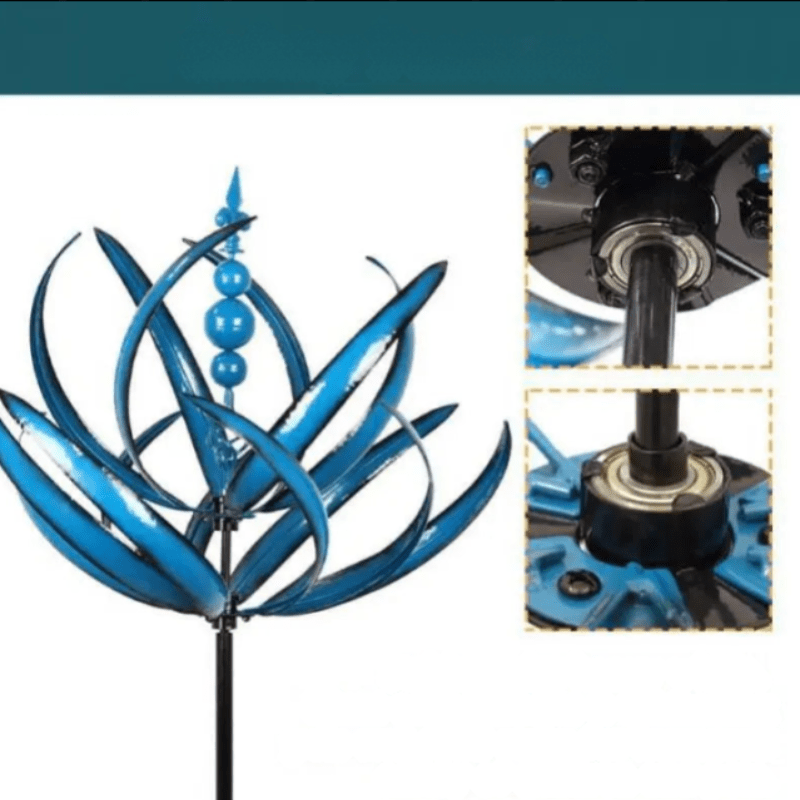 Harlow Wind-Powered Kinetic Garden Sculpture – Elegant Metal Spinner for Outdoor Décor