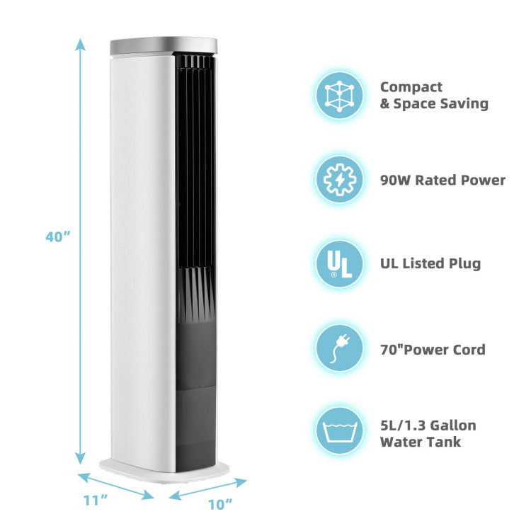 Space-Saving Air Cooling Unit – 3-in-1 Fan with Timer & Humidifier Mode | Easy to Move | For Everyday Indoor Comfort