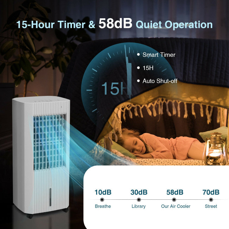 Multi-Mode Air Cooling System – Efficient Evaporative Cooler with Adjustable Speeds | Hassle-Free Mobility | Perfect for Any Room