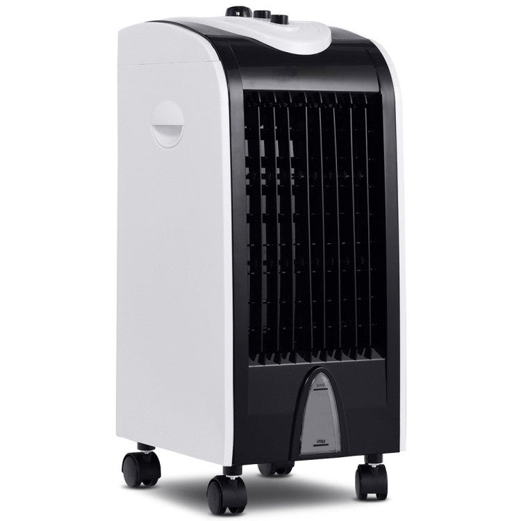 Portable Evaporative Cooler – Space-Saving 3-in-1 Air Unit with Filter & Humidifier Function | Breezy Relief | Ideal for Bedroom & Desk