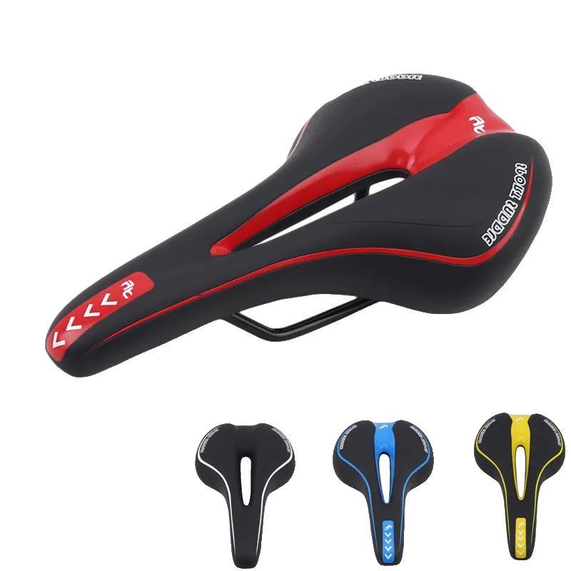 Extra Soft Gel Bicycle Saddle – Ergonomic Seat with Hollow Ventilation for MTB & Road Bikes, Non-Slip Finish and Enhanced Air Circulation
