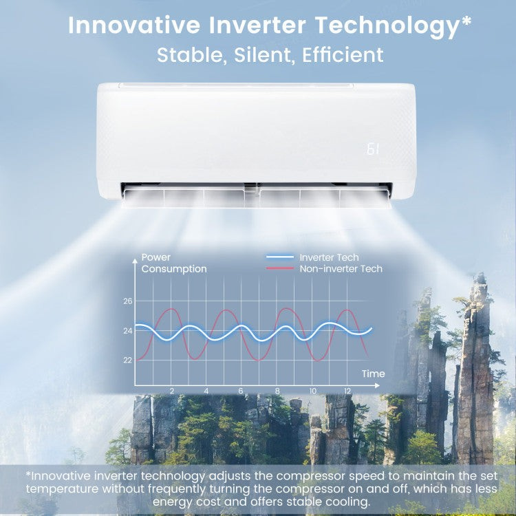 Energy-Saving Split AC & Heat Pump – 21 SEER2 12000 BTU Unit | Efficient All-Season Comfort | For Indoor Spaces