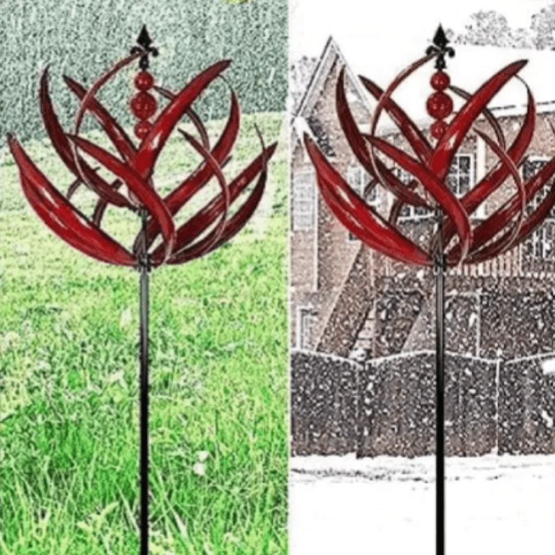 Harlow Wind-Powered Kinetic Garden Sculpture – Elegant Metal Spinner for Outdoor Décor