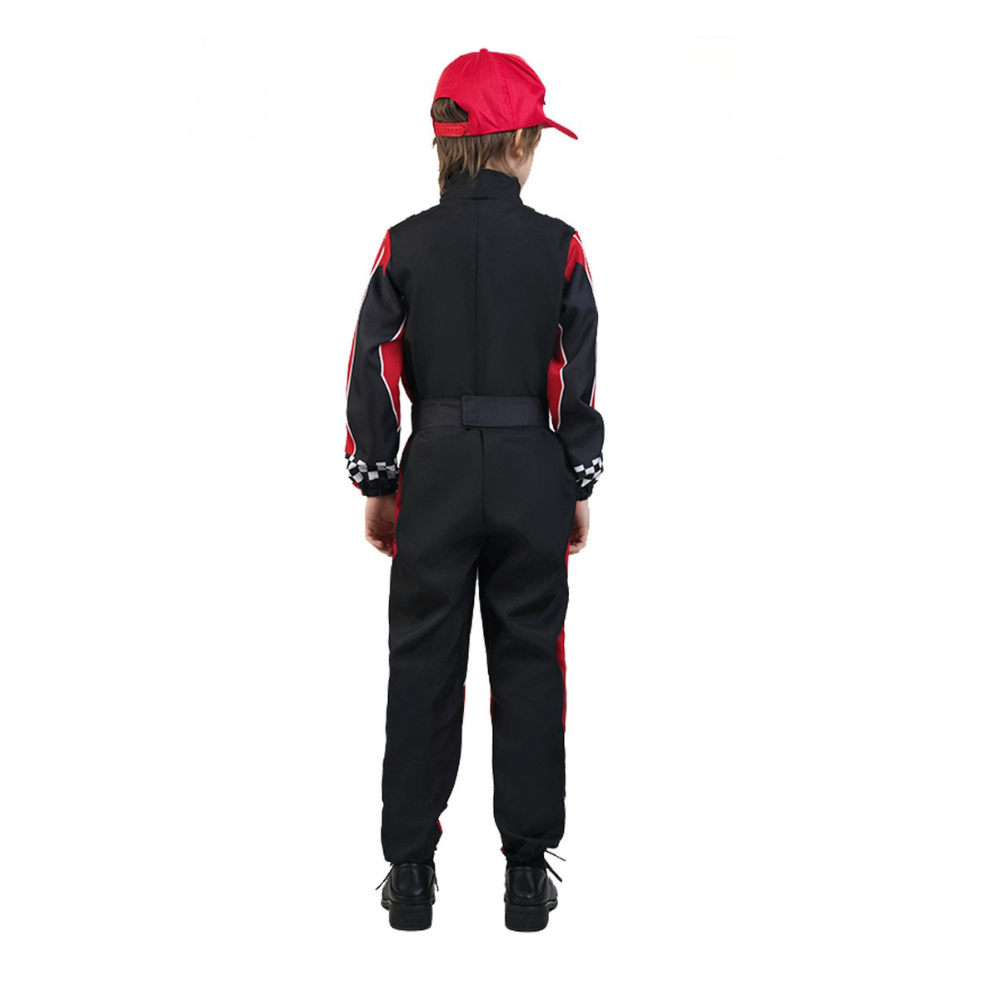 Boys’ Halloween Racing Outfit | Realistic Long Sleeve Jumpsuit