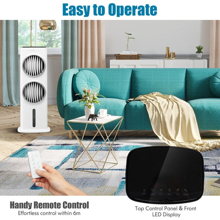 3-in-1 Evaporative Air Fan with Remote – Quiet Cooling System & 9-Hour Timer | Custom Climate | For Indoor Comfort Zones