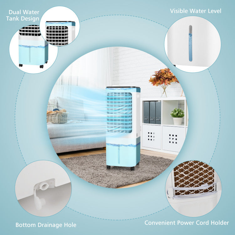 Advanced 4-in-1 Air Cooler – High-Capacity Indoor System with 12L Reservoir & Ice Packs | Consistent Cooling | Perfect for Daily Relief