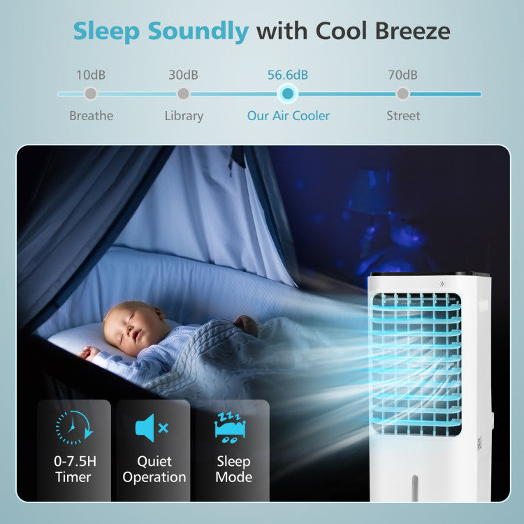Advanced 4-in-1 Air Cooler – High-Capacity Indoor System with 12L Reservoir & Ice Packs | Consistent Cooling | Perfect for Daily Relief