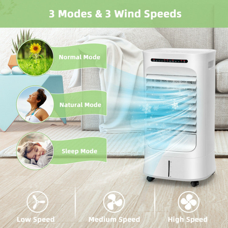 Smart 4-in-1 Air Cooling System – Compact Portable Evaporative Fan with Timer & Multi-Speed Modes | Targeted Comfort | For Personal & Indoor Use