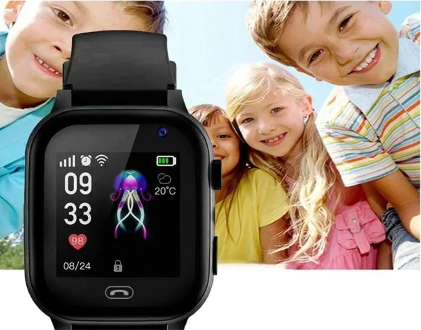 Smart GPS Watch for Kids with 4G Connectivity, Video Call Support, SOS Function, Games, Large 1.96 Inch Screen, and 13MP Camera