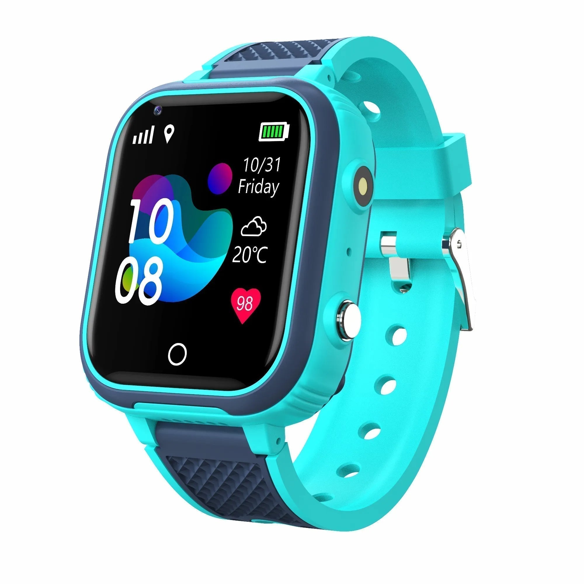Waterproof 4G GPS Smartwatch for Kids with HD Camera, SOS Function, and Parental Control Features