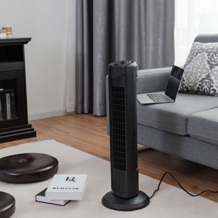 Ultra-Quiet 35W Bladeless Fan – 28-Inch Stylish Tower Design with Smooth Oscillation | Safe Breeze | Ideal for Indoor Comfort