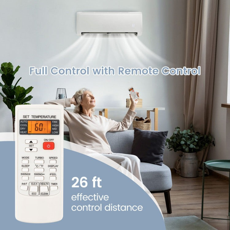 Energy-Saving Split AC & Heat Pump – 21 SEER2 12000 BTU Unit | Efficient All-Season Comfort | For Indoor Spaces