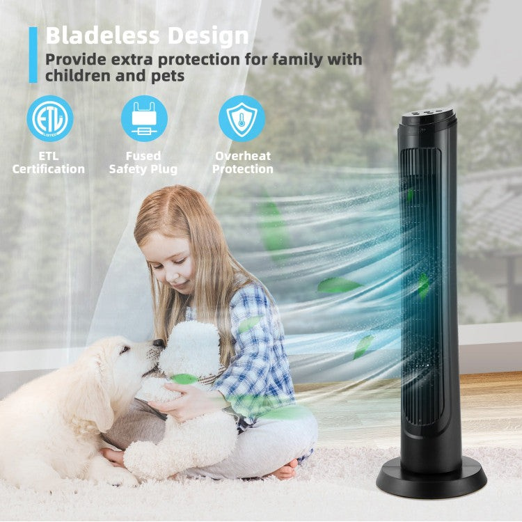 Modern Oscillating Tower Fan – 40-Inch Design with 3 Breeze Modes & 4 Wind Levels | Silent Operation | For Work & Relaxation