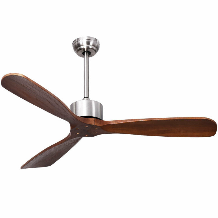 Remote-Controlled Ceiling Fan – 132 cm Brushed Nickel with Modern Design | Stylish Comfort | For Contemporary Home Interiors