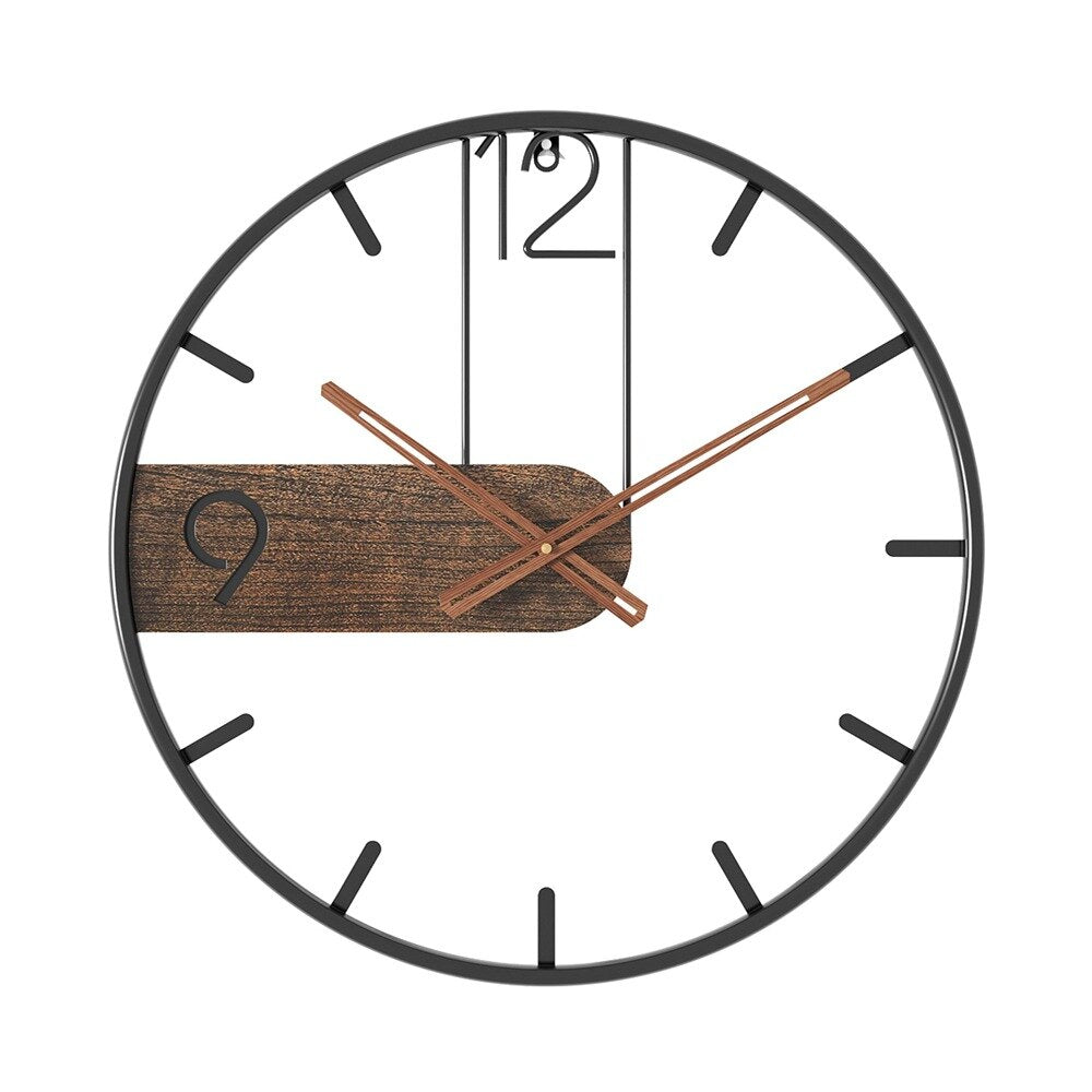 SteelGrove – Modern Wall Clock in Steel and Walnut with Industrial Elegance