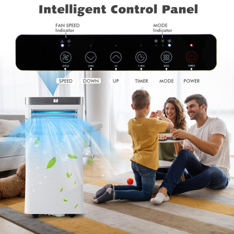 Smart Portable 3-in-1 AC Unit – 10000 BTU with Fan, Dehumidifier & Remote | Versatile Room Cooling | Perfect for Apartments & Studios