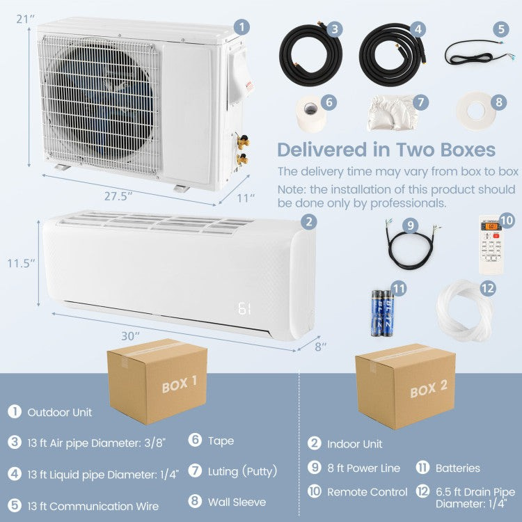 Energy-Efficient Split AC & Heater – 21 SEER2 22000 BTU with Alexa Support | Intelligent Climate Control | For Every Season