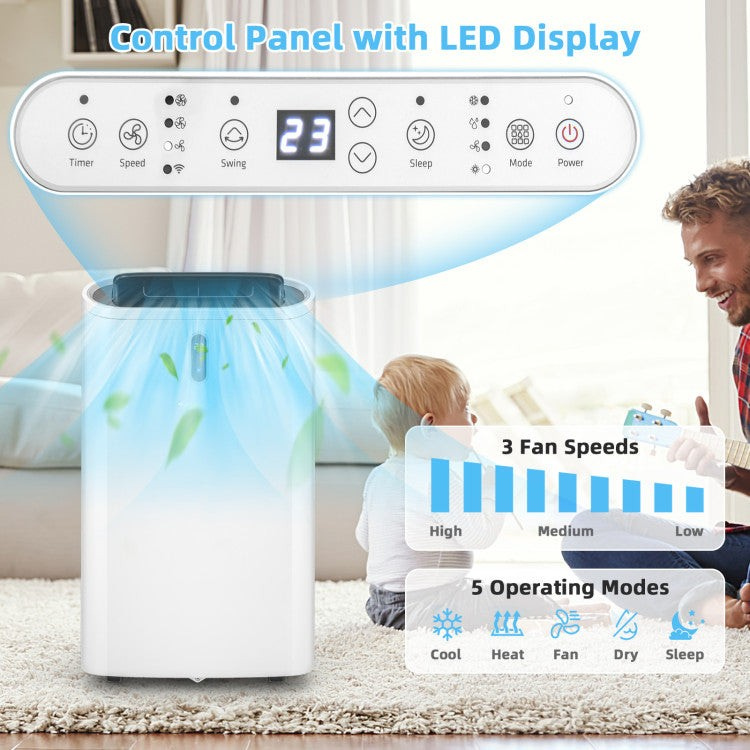 High-Performance WiFi AC – 14000 BTU Portable Unit with Digital Display & App | Smart Comfort | Ideal for Large Indoor Spaces