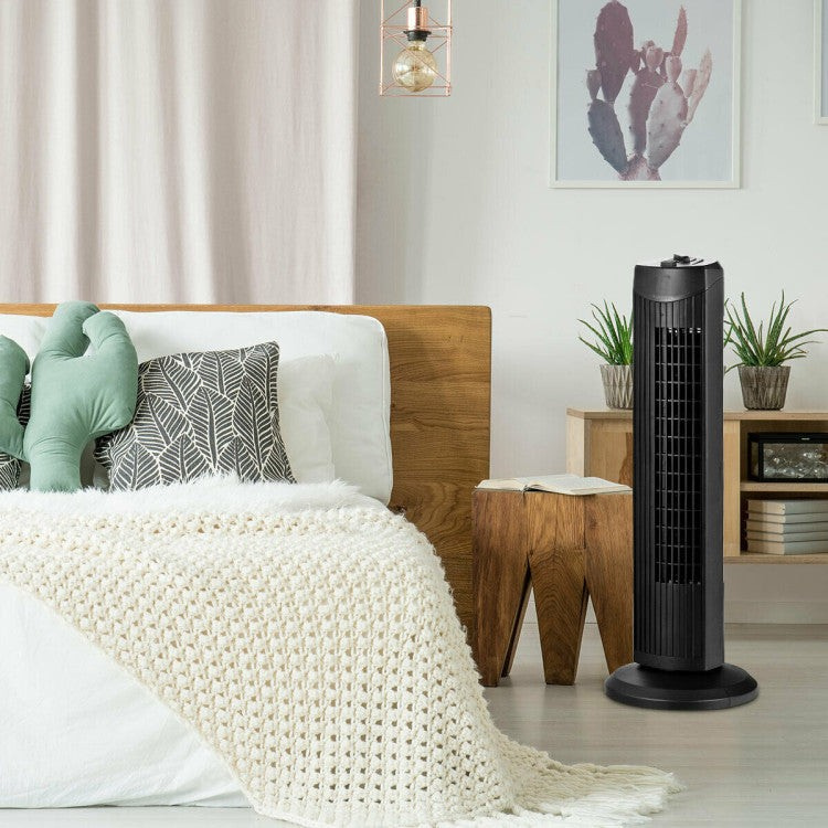 Ultra-Quiet 35W Bladeless Fan – 28-Inch Stylish Tower Design with Smooth Oscillation | Safe Breeze | Ideal for Indoor Comfort