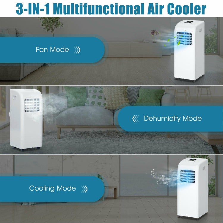 Compact Portable AC – 8000 BTU Air Conditioner with Dehumidifier Mode | Fast Relief | Perfect for Bedrooms & Offices