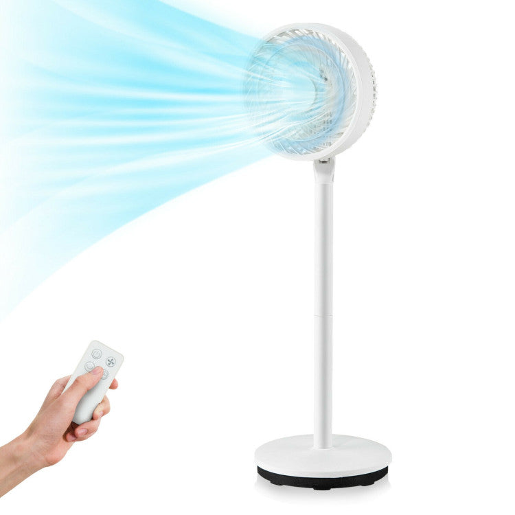 Compact 9-Inch Standing Fan – Silent Operation with Tilt & Oscillation | Customizable Airflow | For Bedrooms & Desks