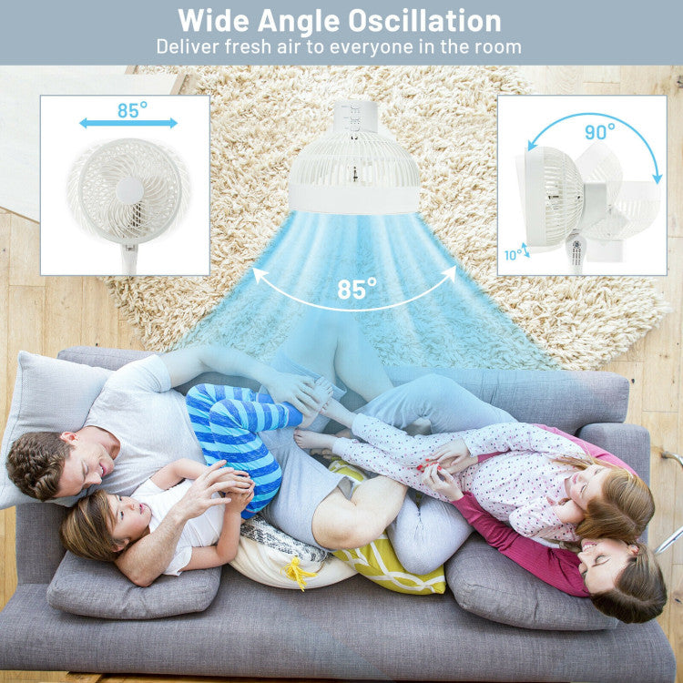Compact 9-Inch Standing Fan – Silent Operation with Tilt & Oscillation | Customizable Airflow | For Bedrooms & Desks