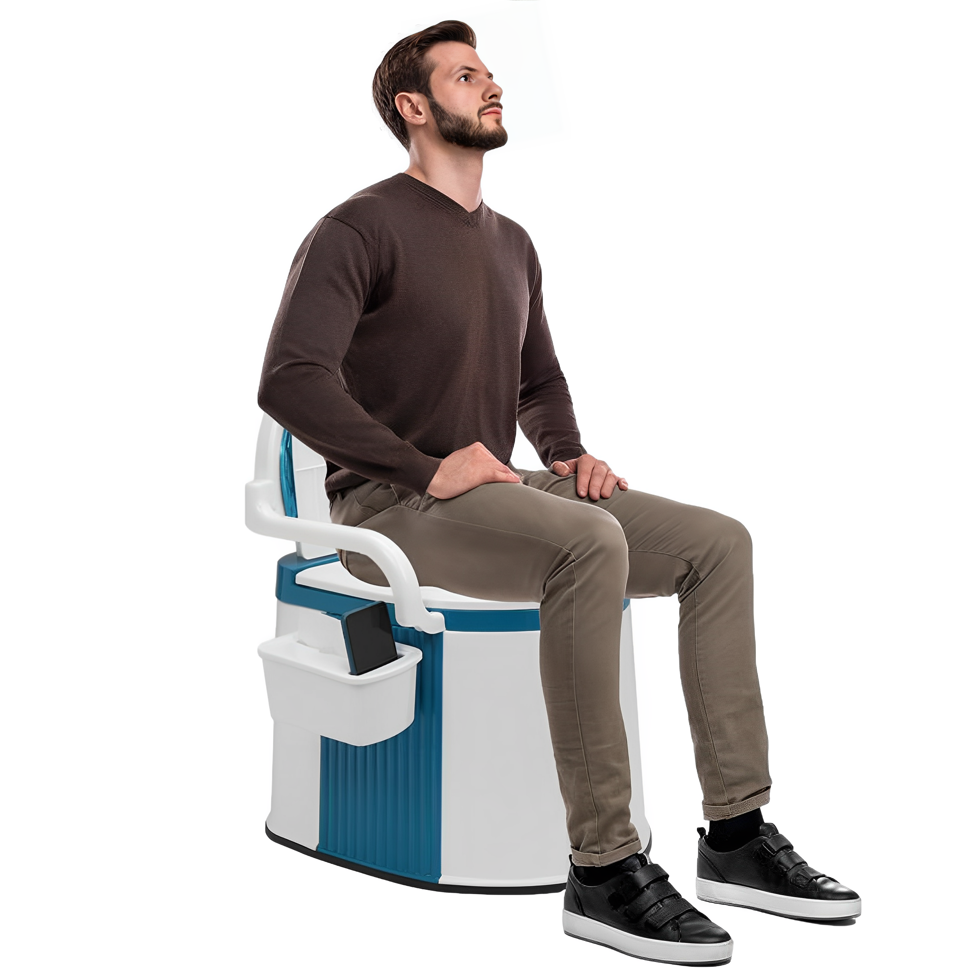 TravelComfort Portable Toilet – A portable toilet for adults and the elderly, ideal for both home and outdoor use.