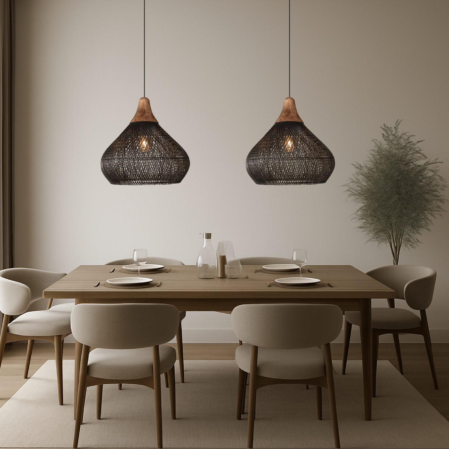 AerisLume | Classic Japanese Pendant Lamp