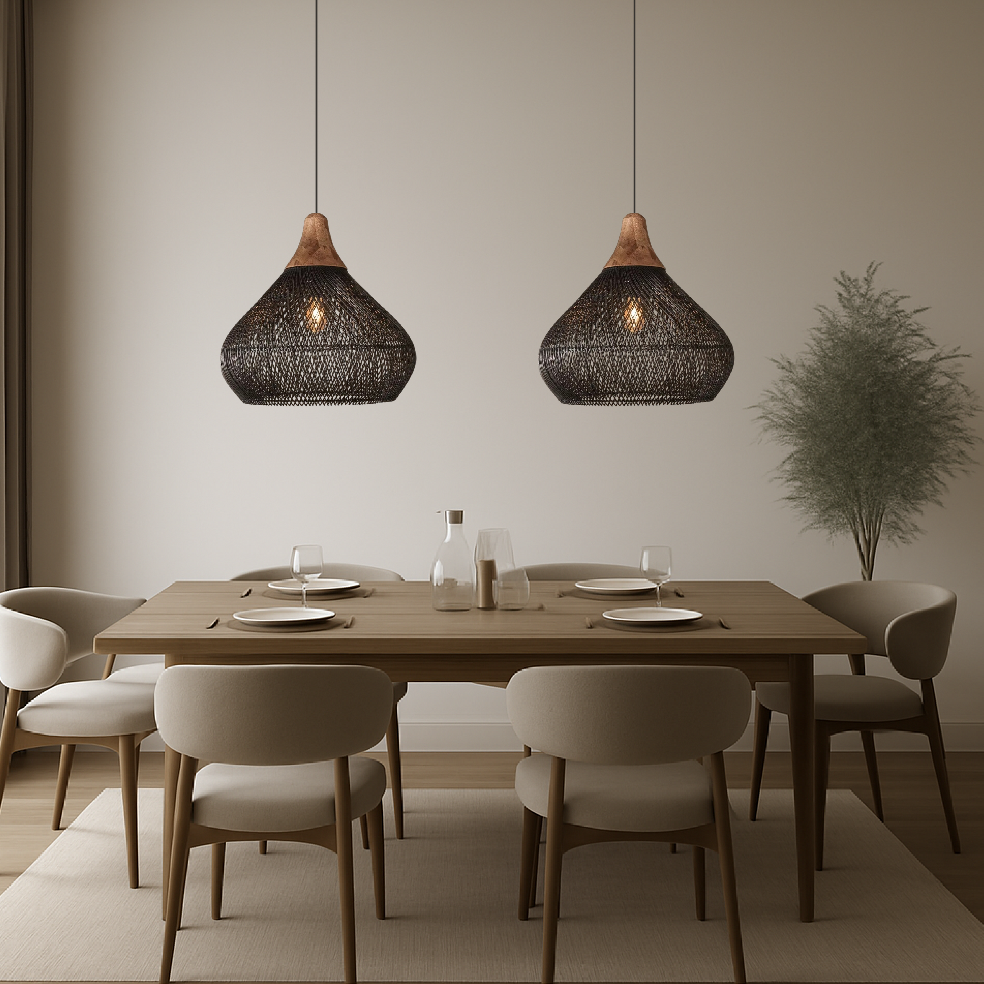 AerisLume | Classic Japanese Pendant Lamp