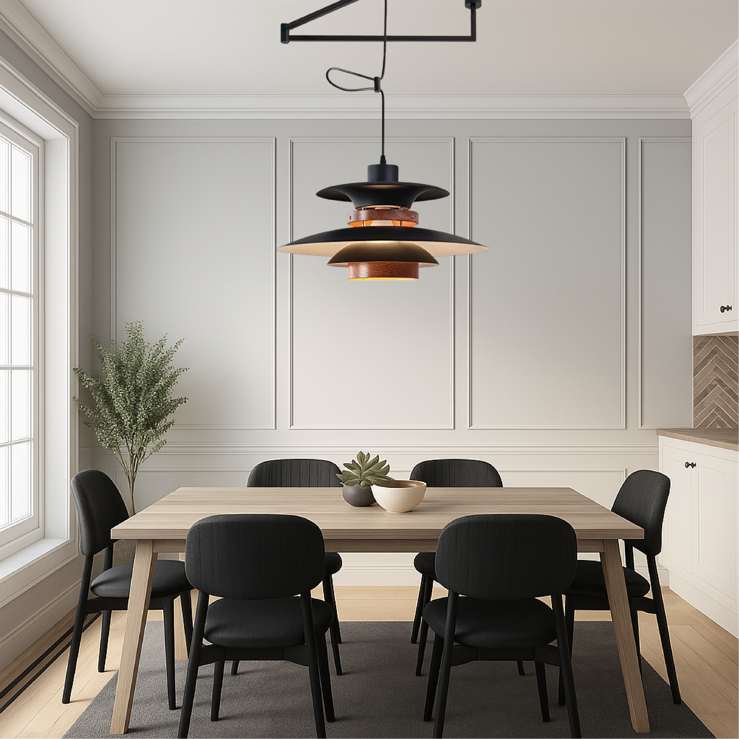 Aeronel | Modern Swing-Arm Adjustable Pendant Light