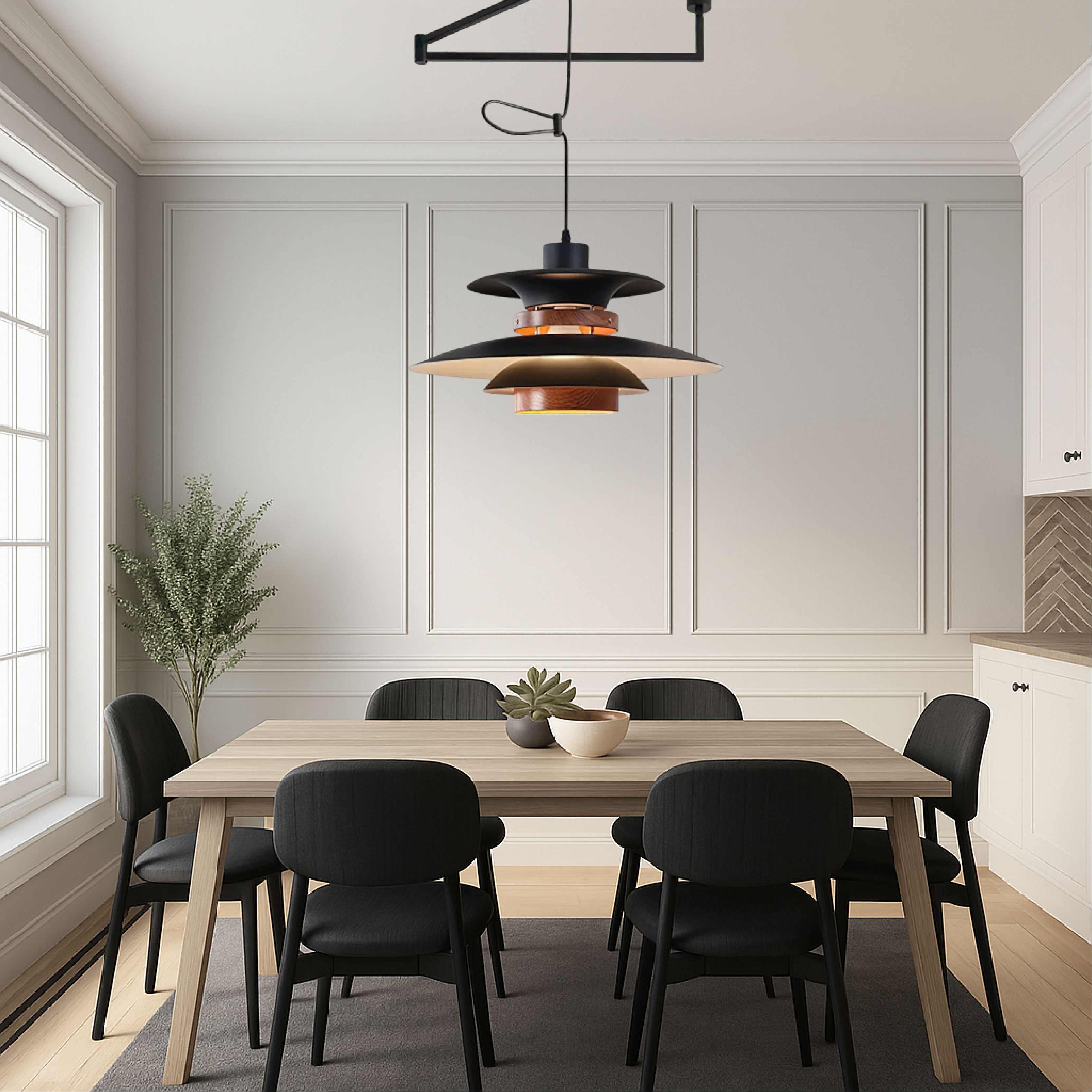 Aeronel | Modern Swing-Arm Adjustable Pendant Light