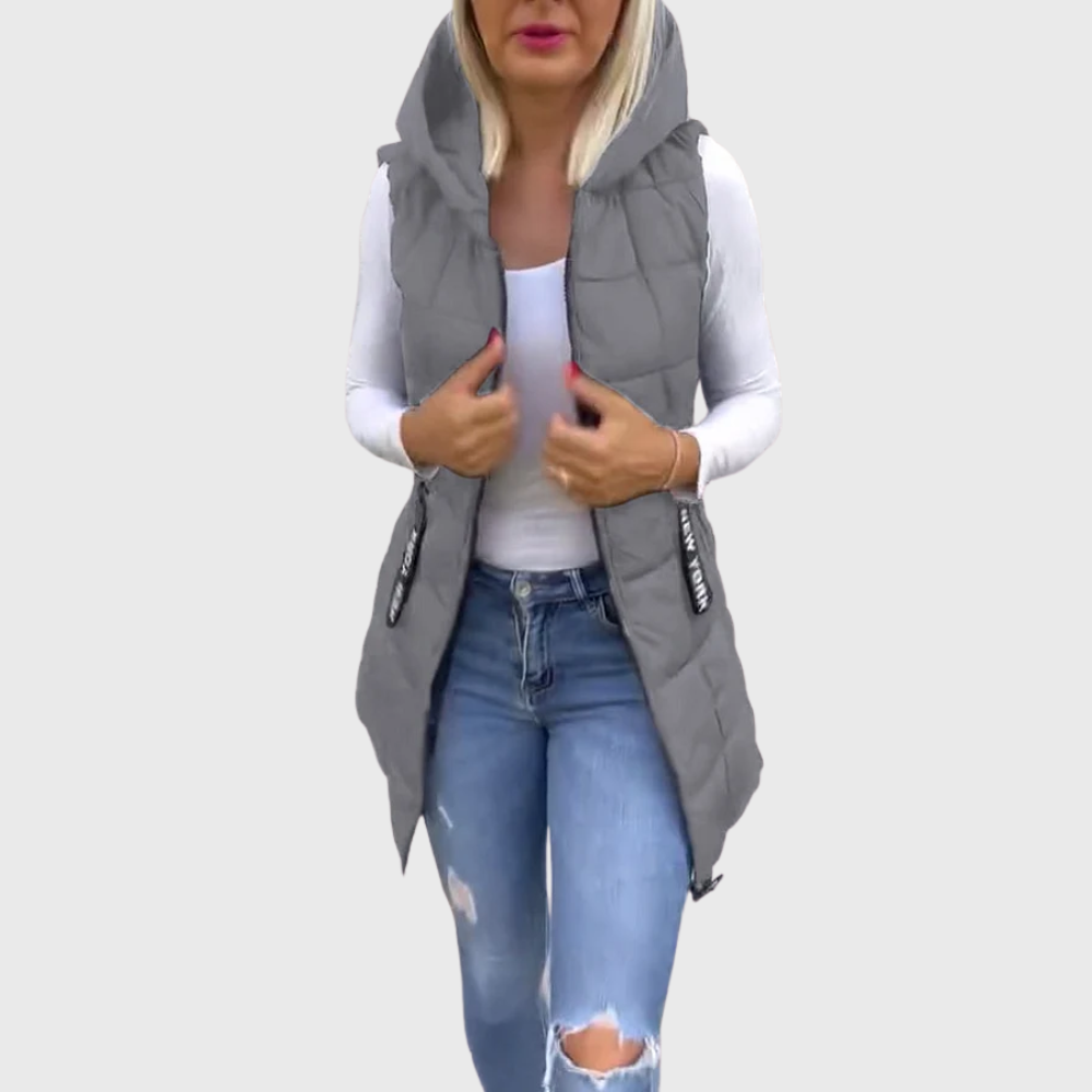 Alba | Women's Elegant Sleeveless Padded Winter Coat