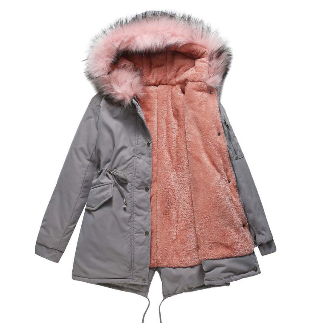Alicia | Modern Women's Button-Down Parka Coat for Winter Warmth