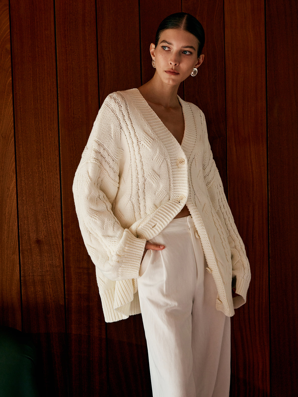 Aliyah | Oversized Cable Knit Outerwear