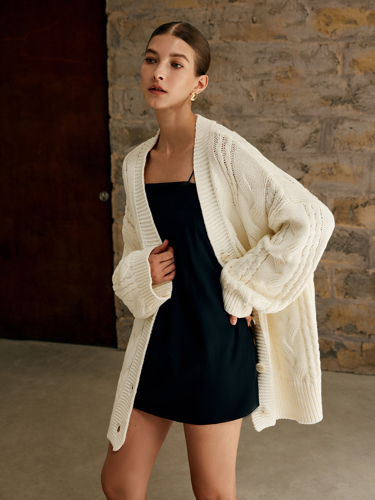 Aliyah | Oversized Cable Knit Outerwear