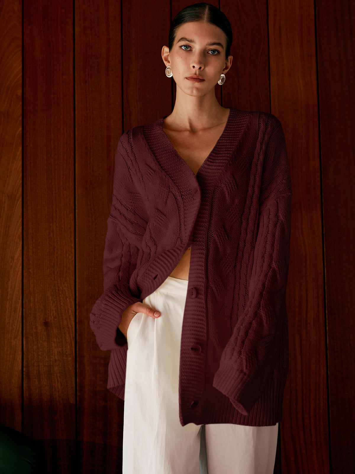 Aliyah | Oversized Cable Knit Outerwear