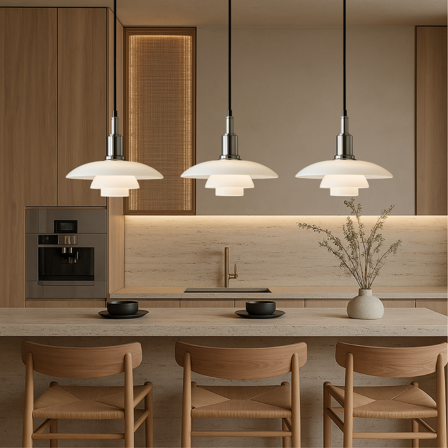 Aluris | 2/3-Head Danish Style Hanging Pendant Light