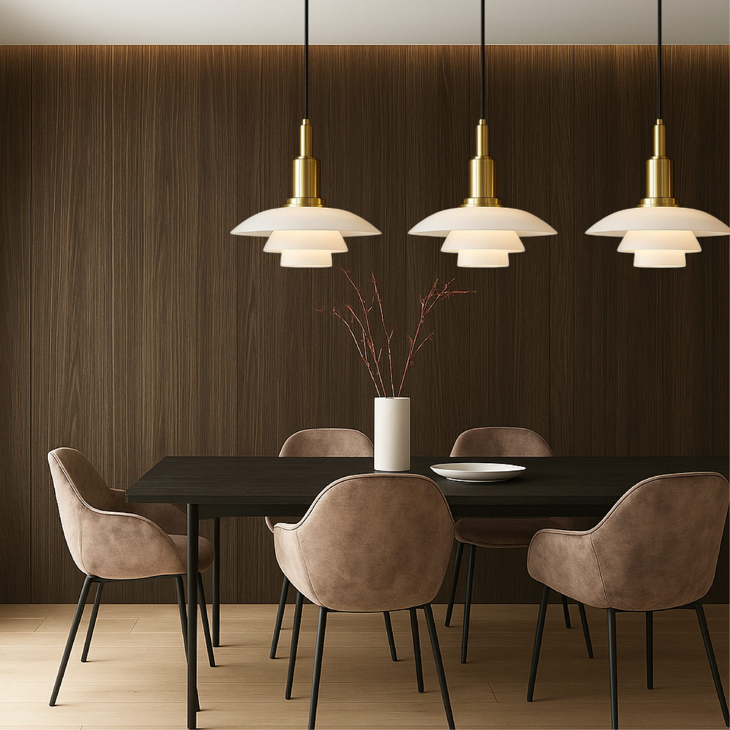 Aluris | 2/3-Head Danish Style Hanging Pendant Light