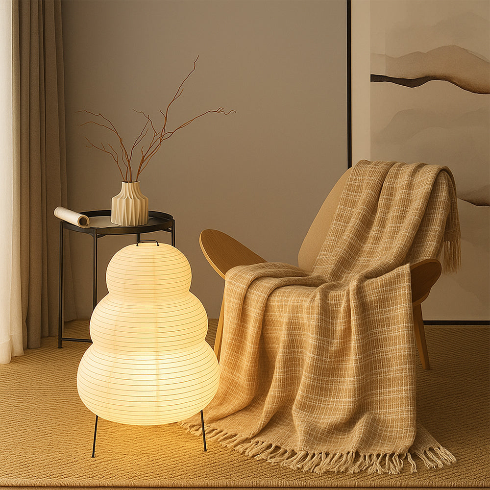 Alvora | Contemporary Rice Paper Table Lamp