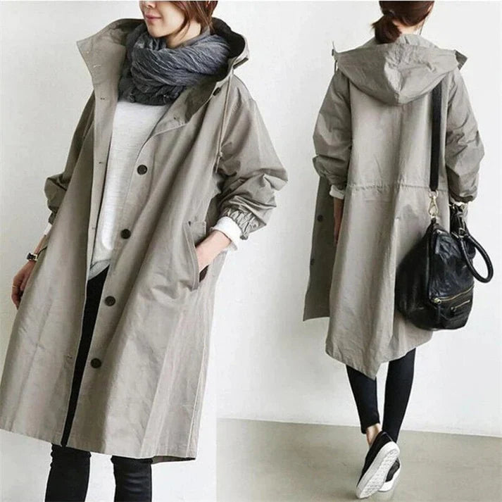Liana | Women's Oversized Trench Coat – Chic Style with Relaxed Elegance