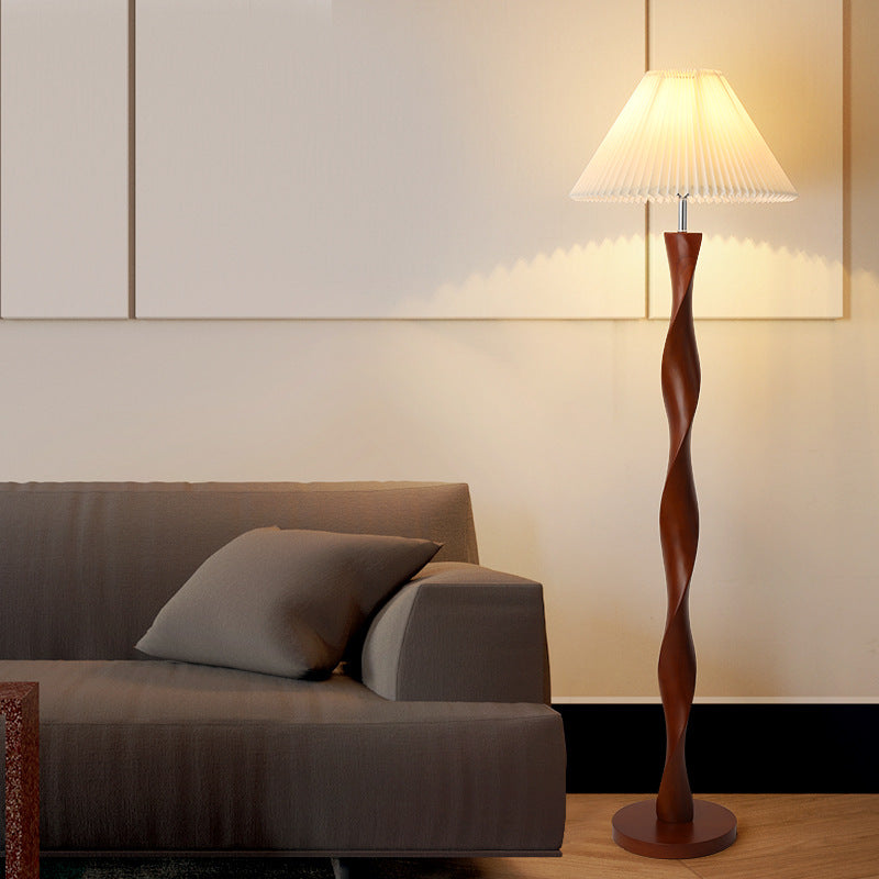 AmberHue | Artistic Japanese Walnut Floor Lamp