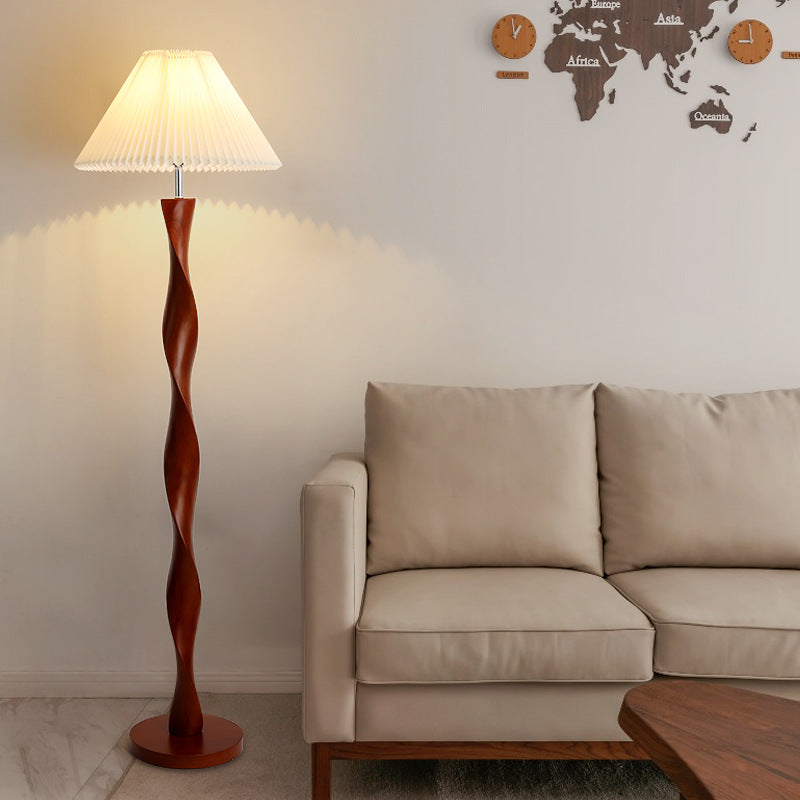 AmberHue | Artistic Japanese Walnut Floor Lamp
