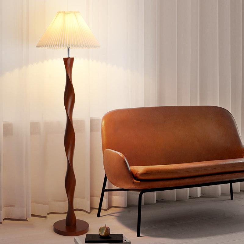 AmberHue | Artistic Japanese Walnut Floor Lamp